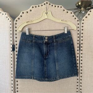 Vintage Paris Blues Micro Mini Denim Skirt